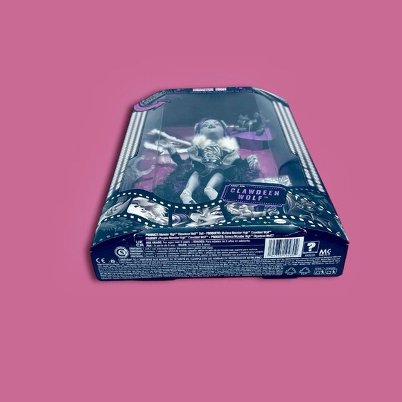 Monster High Doll, Clawdeen Wolf in Black & White, Reel Drama Collector See Pics - Picture 6 of 10